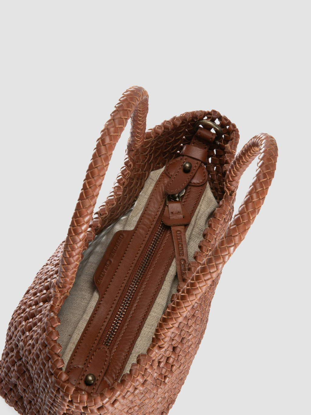 VICKY 001 - Brown Leather Handle Bag - image 6