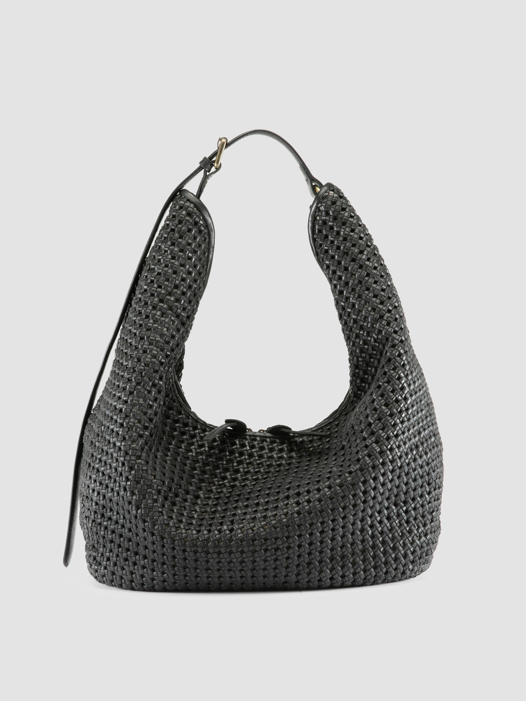 VICKY 002 - Black Leather Shoulder Bag - image 1
