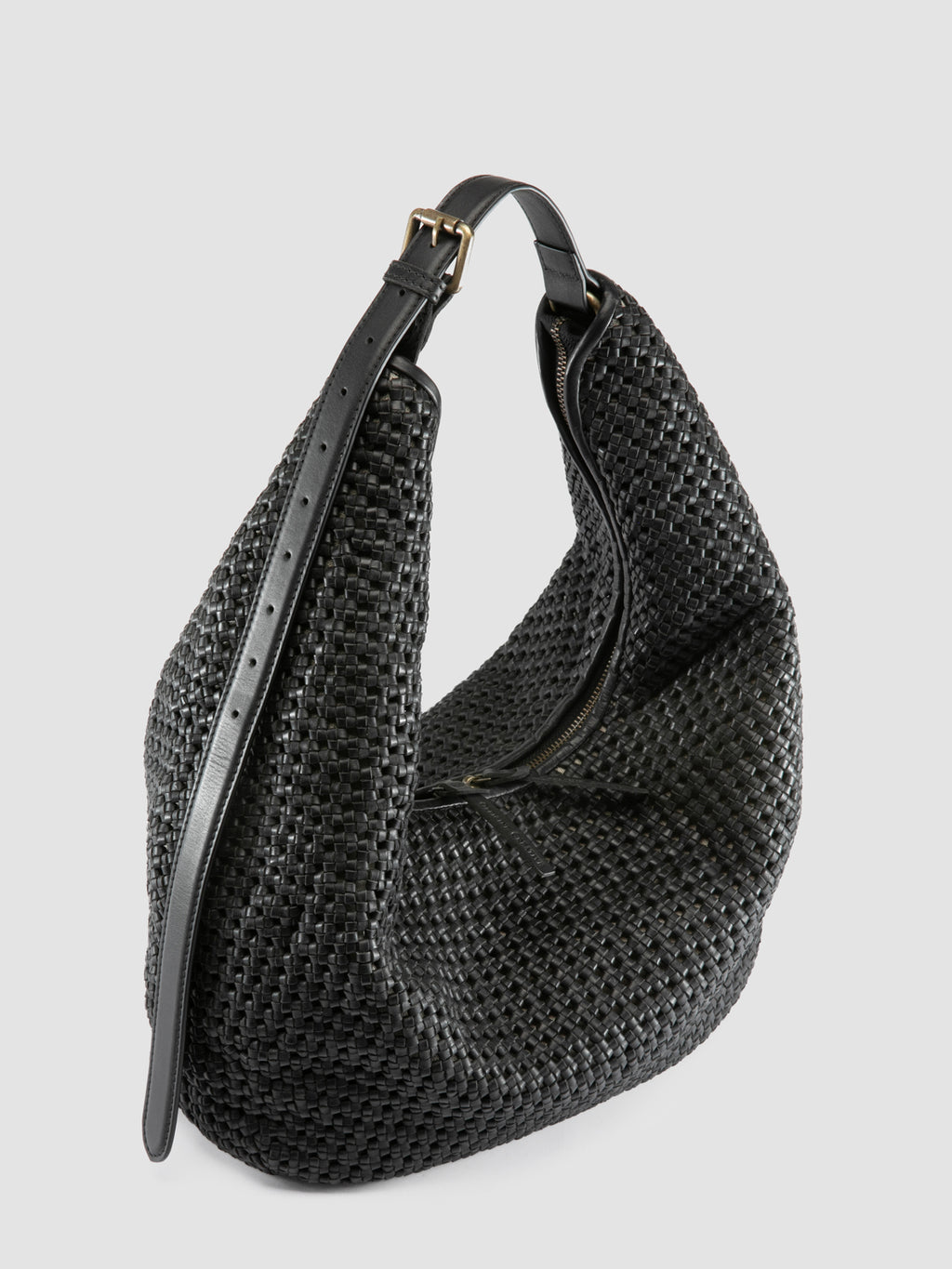 VICKY 002 - Black Leather Shoulder Bag - image 2