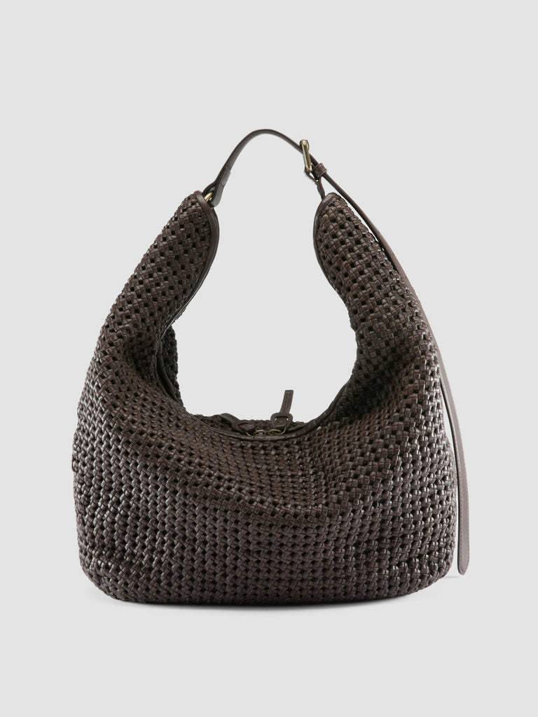 VICKY 002 - Brown Leather Shoulder Bag