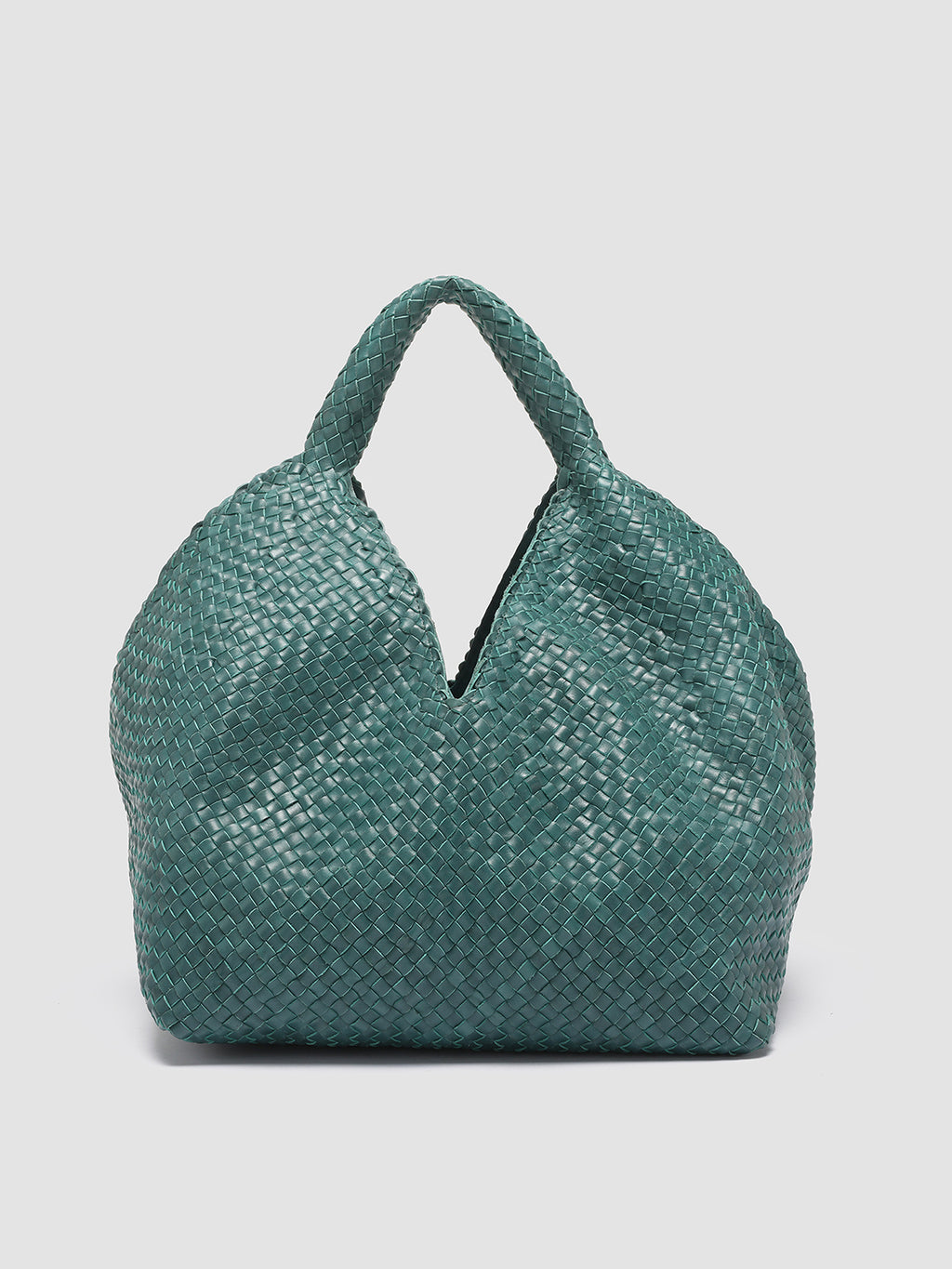 OC CLASS 056 Woven - Green Leather Handle Bag