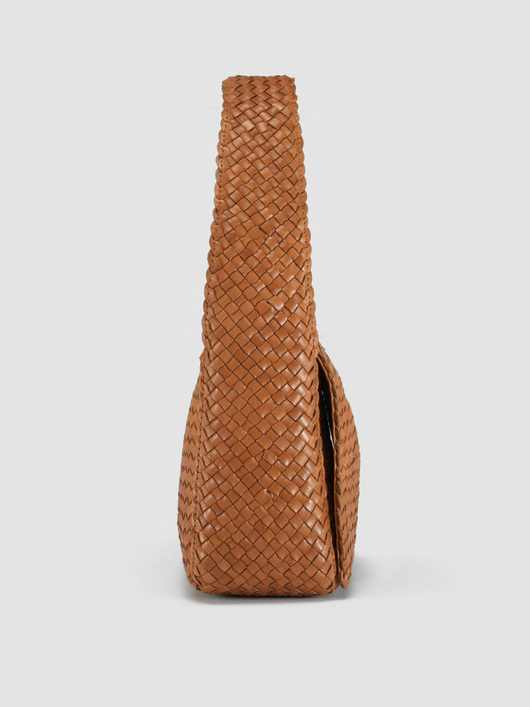 OC CLASS 062 Woven - Borsa a Spalla in Pelle Marrone