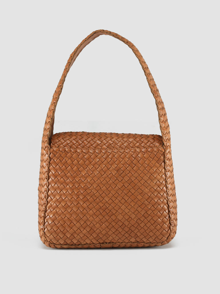 OC CLASS 062 Woven - Borsa a Spalla in Pelle Marrone