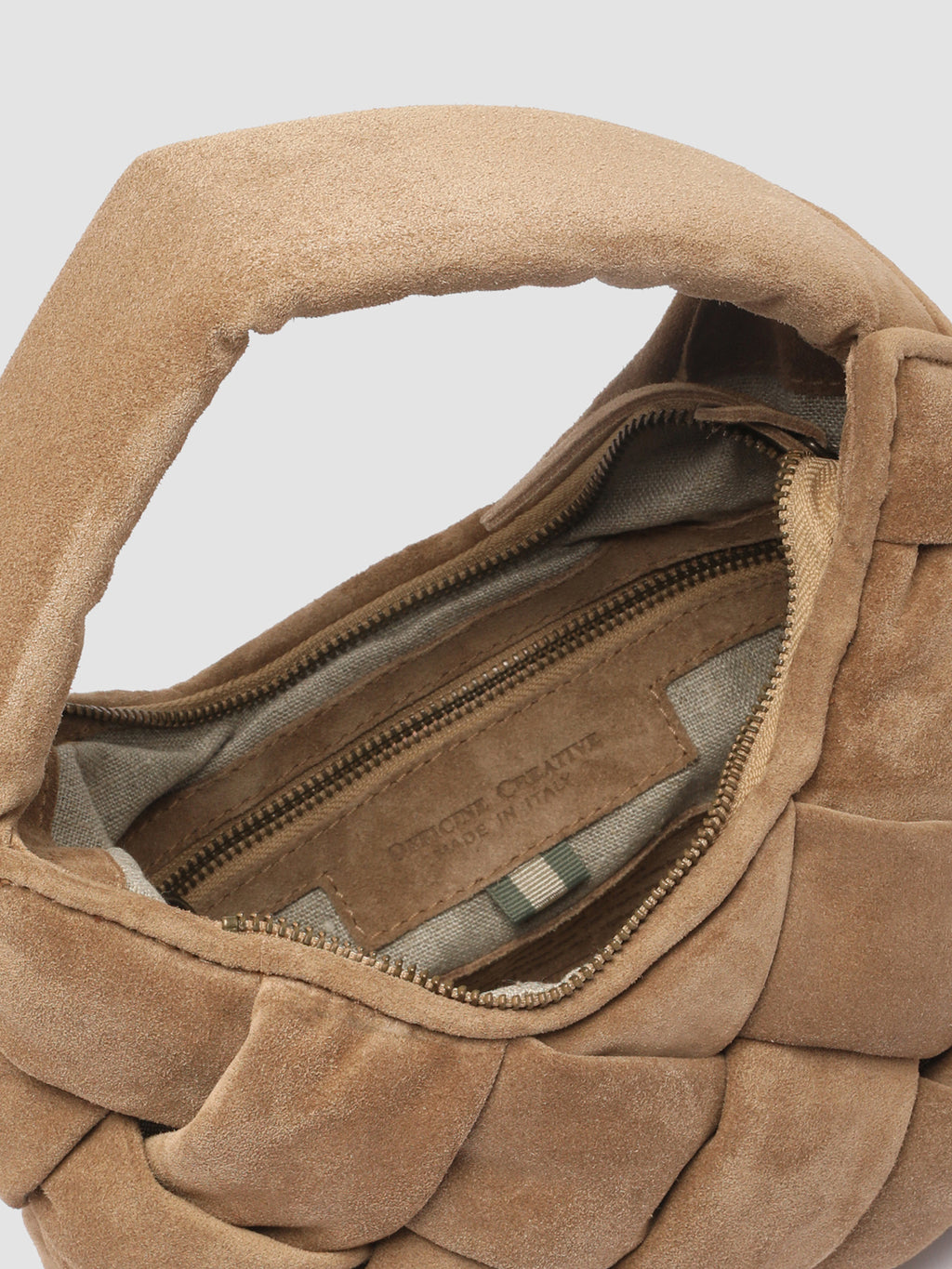 OC CLASS 50 Massive - Beige Suede Hobo Bag