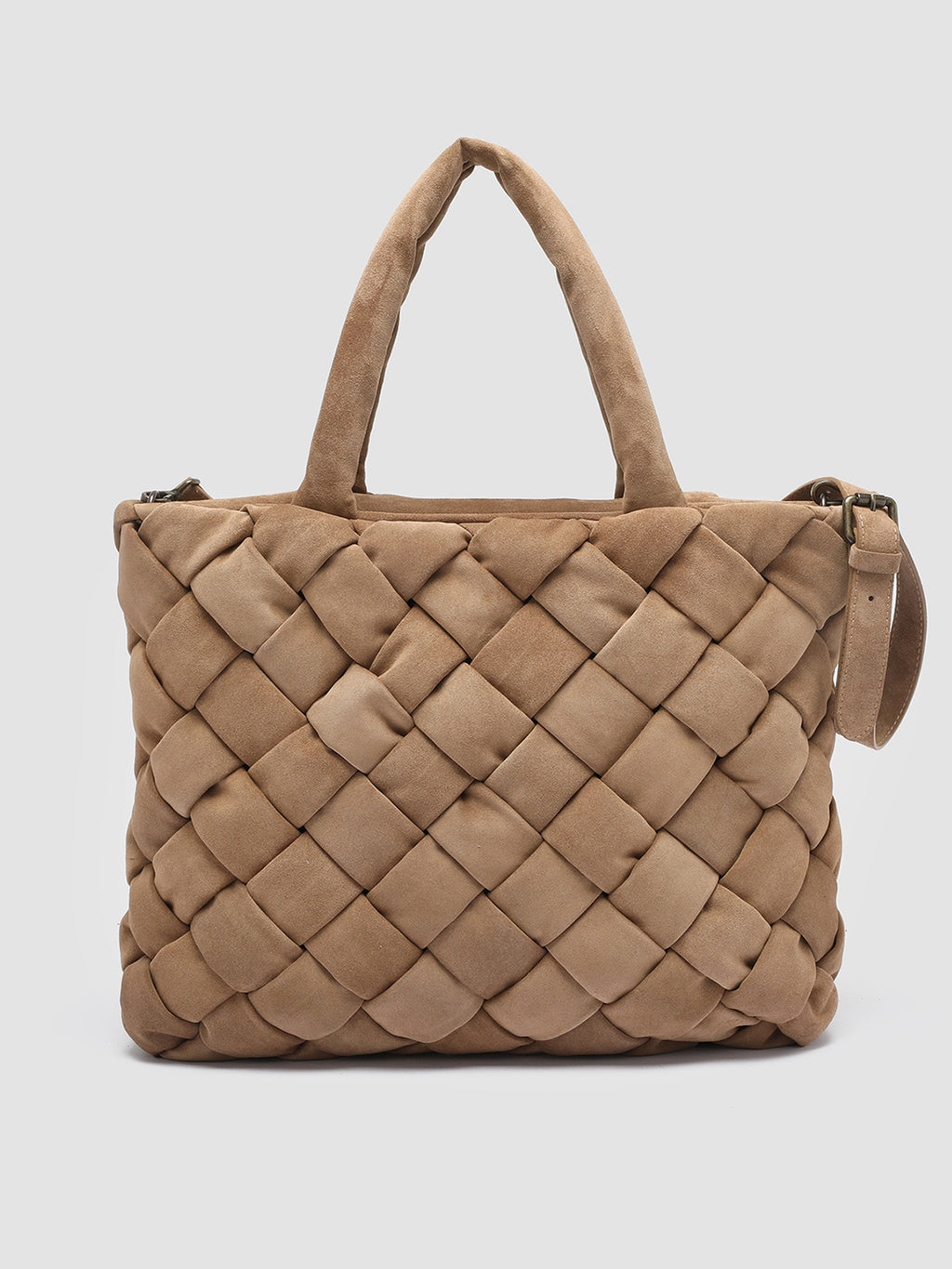 OC CLASS 511 Massive - Borsa con Manico in Pelle Scamosciata Beige