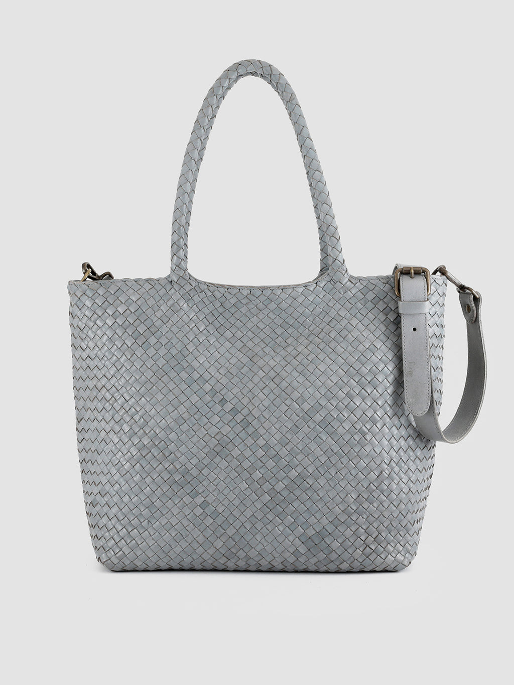 OC CLASS 511 Woven - Borsa con Manico in Pelle Blu