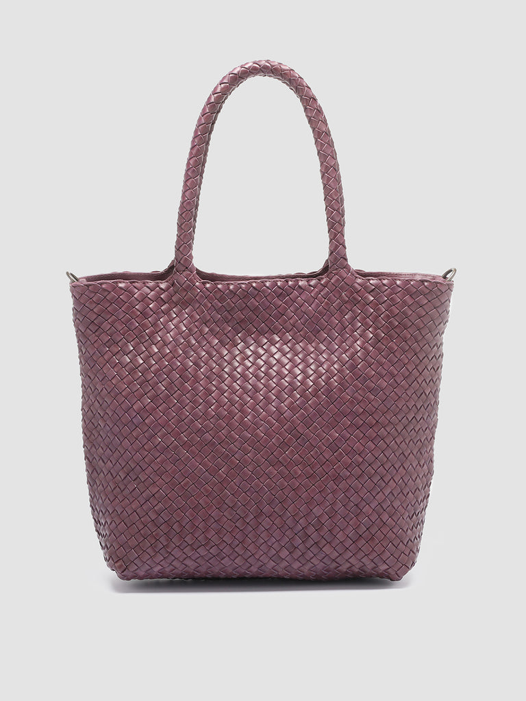 OC CLASS 511 Woven - Borsa con Manico in Pelle Bordeaux