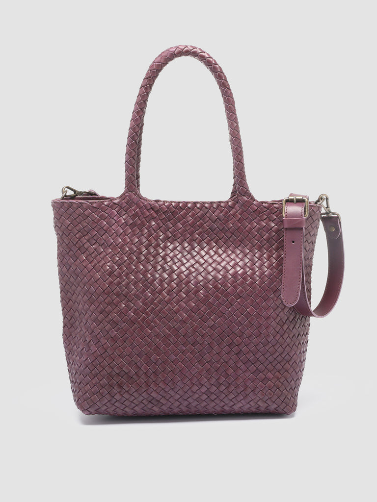 OC CLASS 511 Woven - Borsa con Manico in Pelle Bordeaux