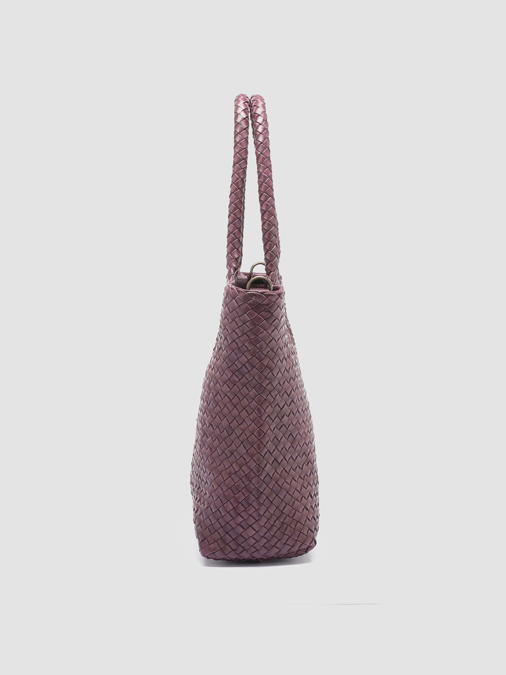 OC CLASS 511 Woven - Borsa con Manico in Pelle Bordeaux