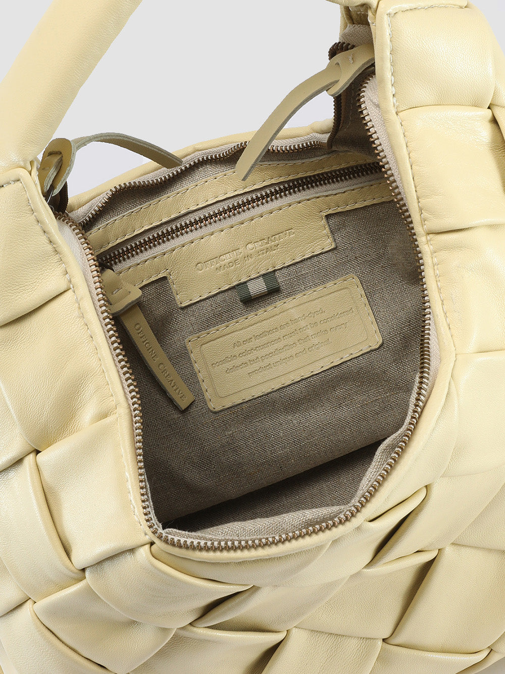 OC CLASS 52 - Ivory Leather Handle Bag