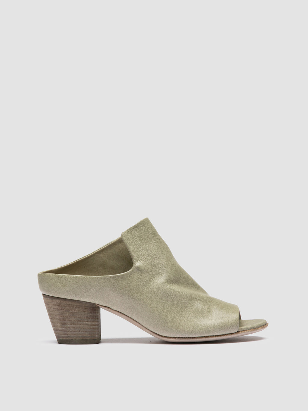 ADELE 003 - Taupe Leather Slide Sandals