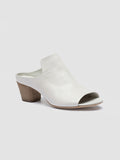 ADELE 003 - White Leather Slide Sandals
