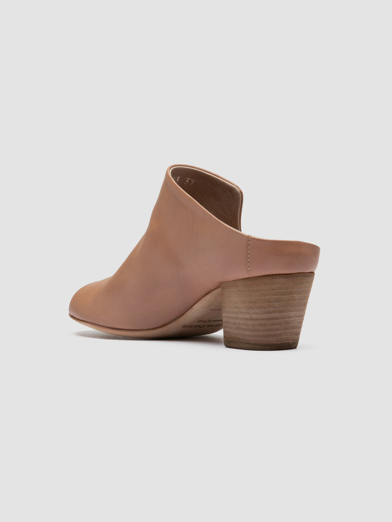 ADELE 003 - Brown Leather Slide Sandals