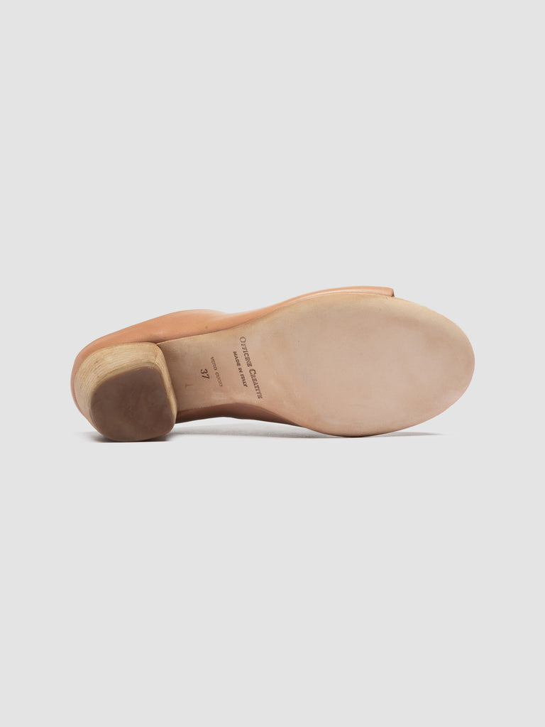 ADELE 003 - Brown Leather Slide Sandals