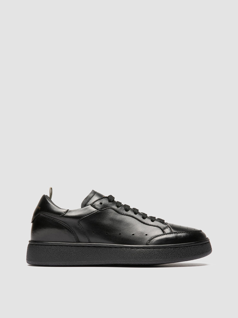 THE ANSWER 101 - Black Leather Low Top Sneakers