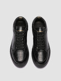 THE ANSWER 101 - Black Leather Low Top Sneakers - thumb image 2,side view