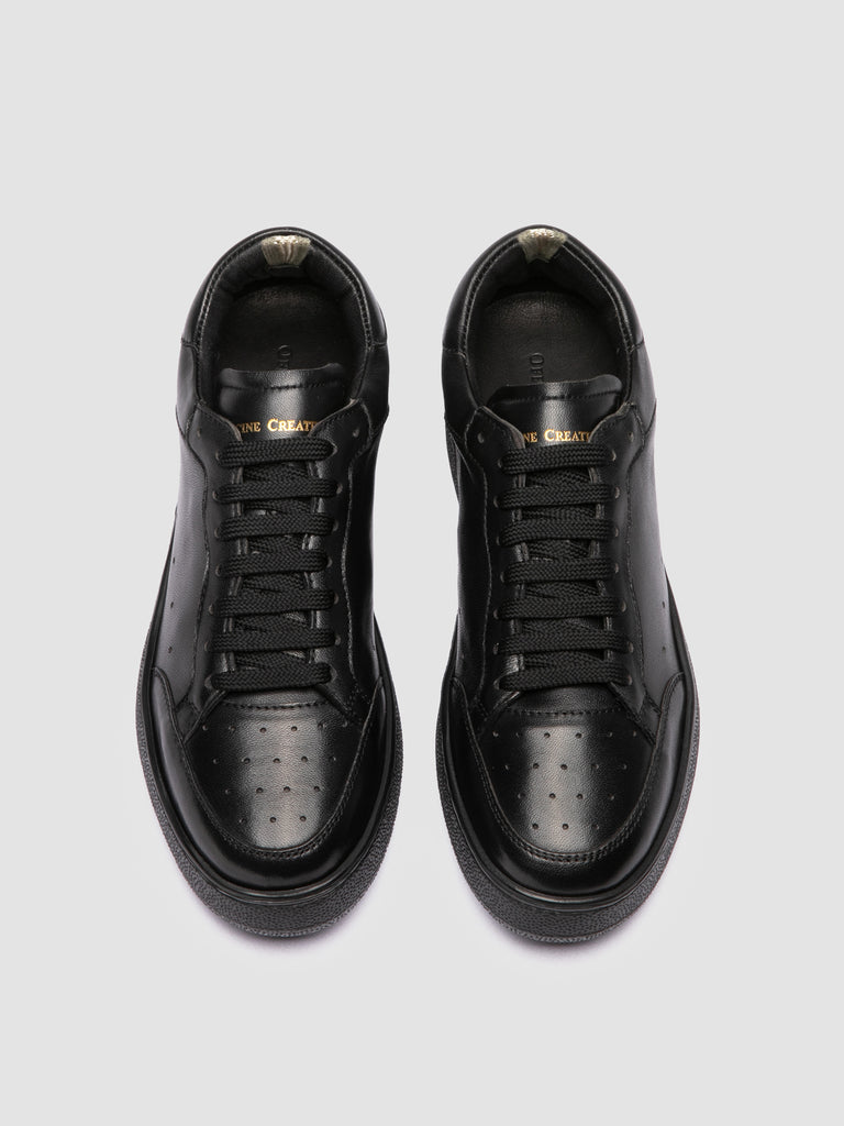 THE ANSWER 101 - Black Leather Low Top Sneakers