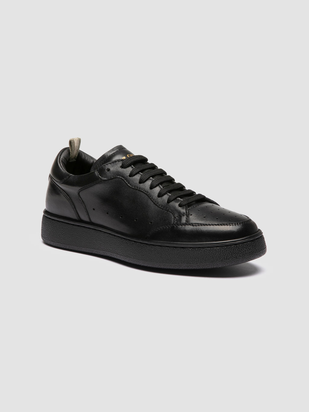 THE ANSWER 101 - Black Leather Low Top Sneakers - image 3,side view