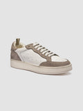 THE ANSWER 101 - White Nubuck Low Top Sneakers - thumb image 3,side view