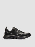 AXIS 101 - Black Leather Low Top Sneakers - thumb image 1,side view