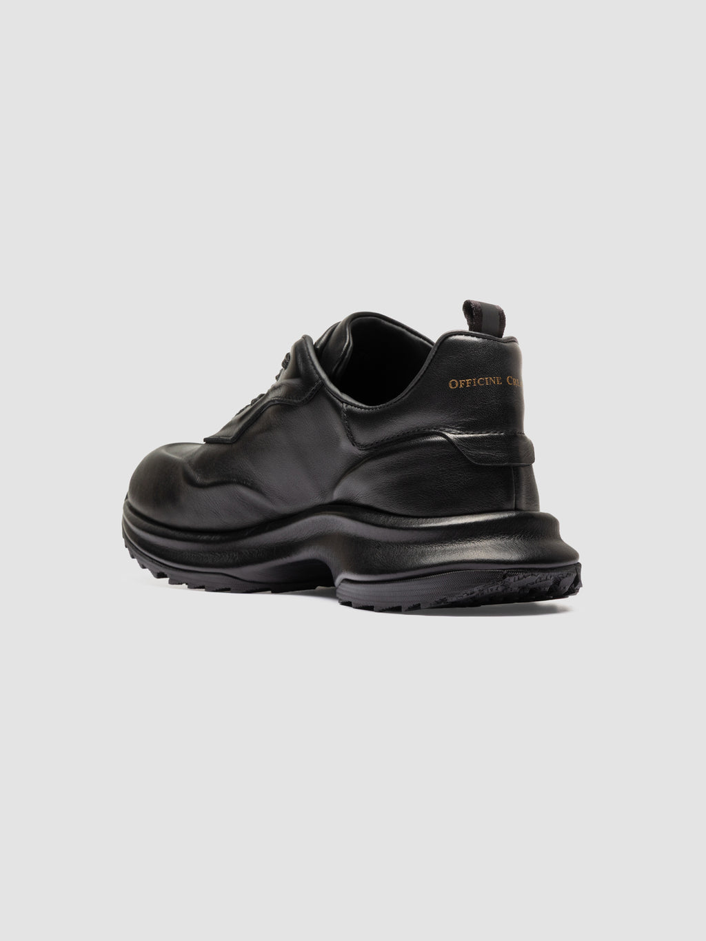 AXIS 101 - Black Leather Low Top Sneakers - image 4,side view