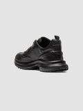 AXIS 101 - Black Leather Low Top Sneakers - thumb image 4,side view
