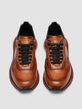 AXIS 101 - Brown Leather Low Top Sneakers - thumb image 2,side view