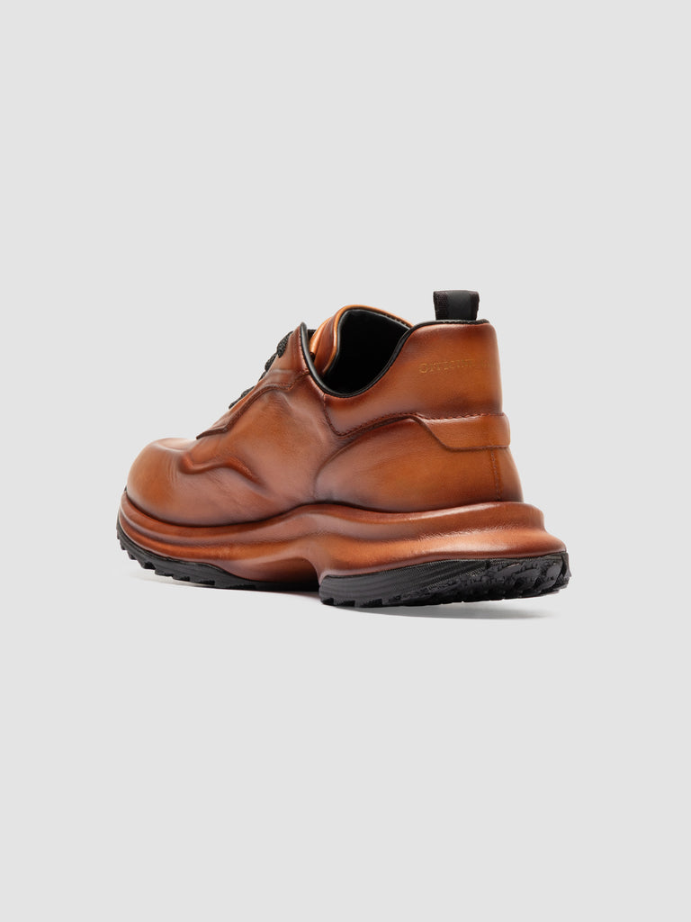AXIS 101 - Brown Leather Low Top Sneakers
