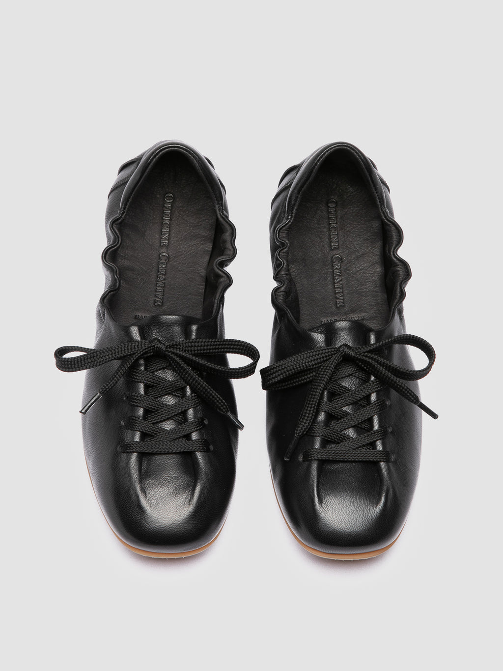 BALLET 101 - Sneaker in Pelle Nera - image 2,side view