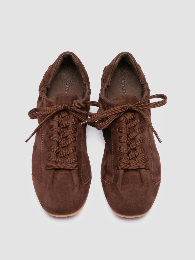 BALLET 102 - Brown Suede Low Top Sneakers