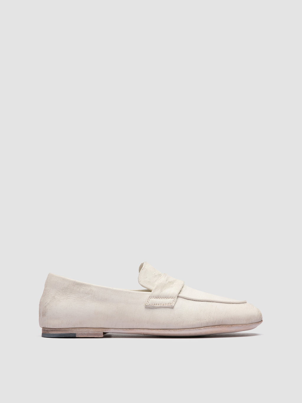 BLAIR DD 001 - White Leather Penny Loafers