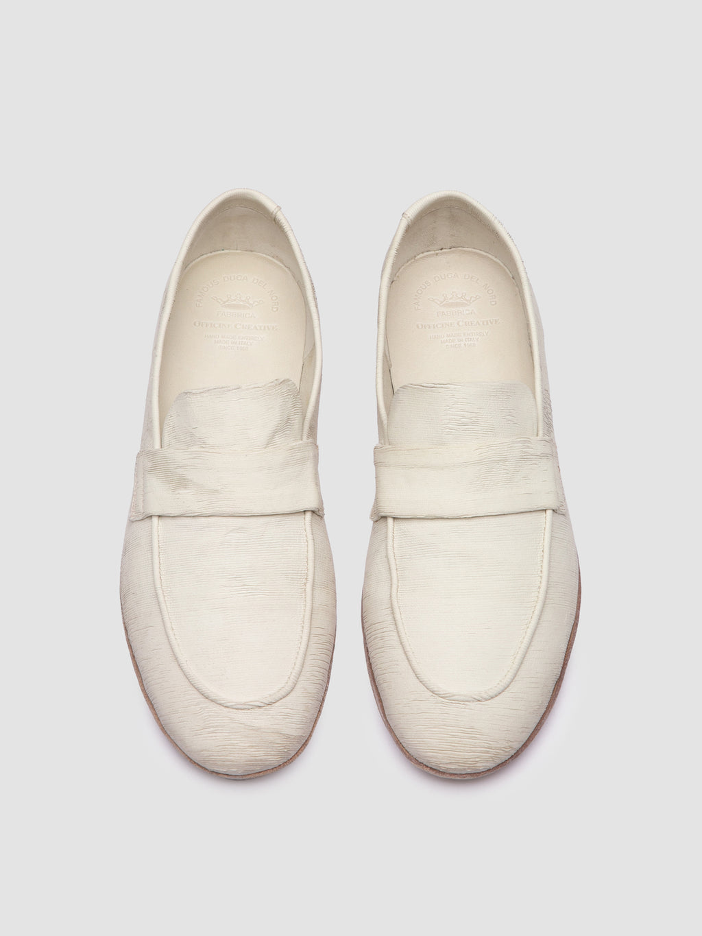 BLAIR DD 001 - White Leather Penny Loafers