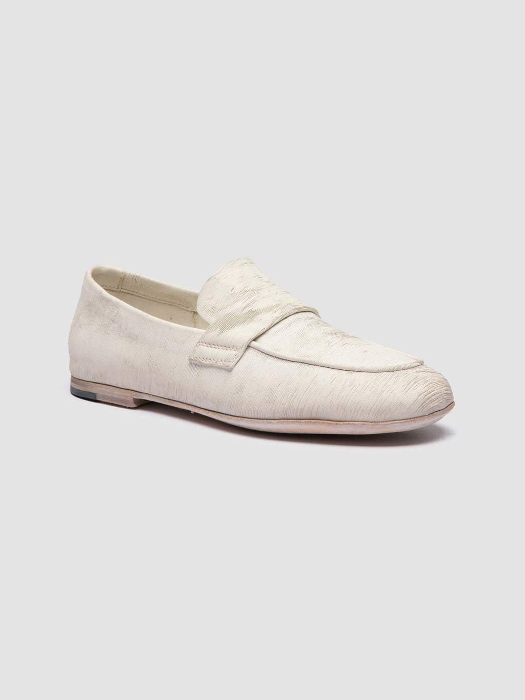 BLAIR DD 001 - White Leather Penny Loafers