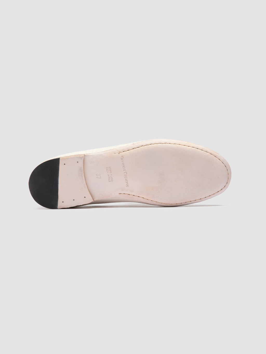 BLAIR DD 001 - White Leather Penny Loafers