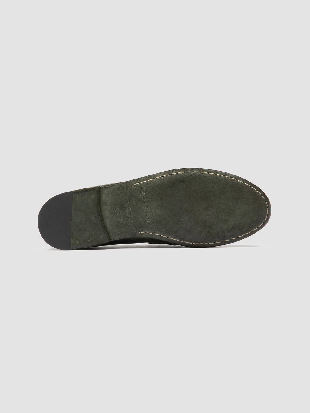 BLAIR DD 001 - Green Leather Penny Loafers - image 5,side view