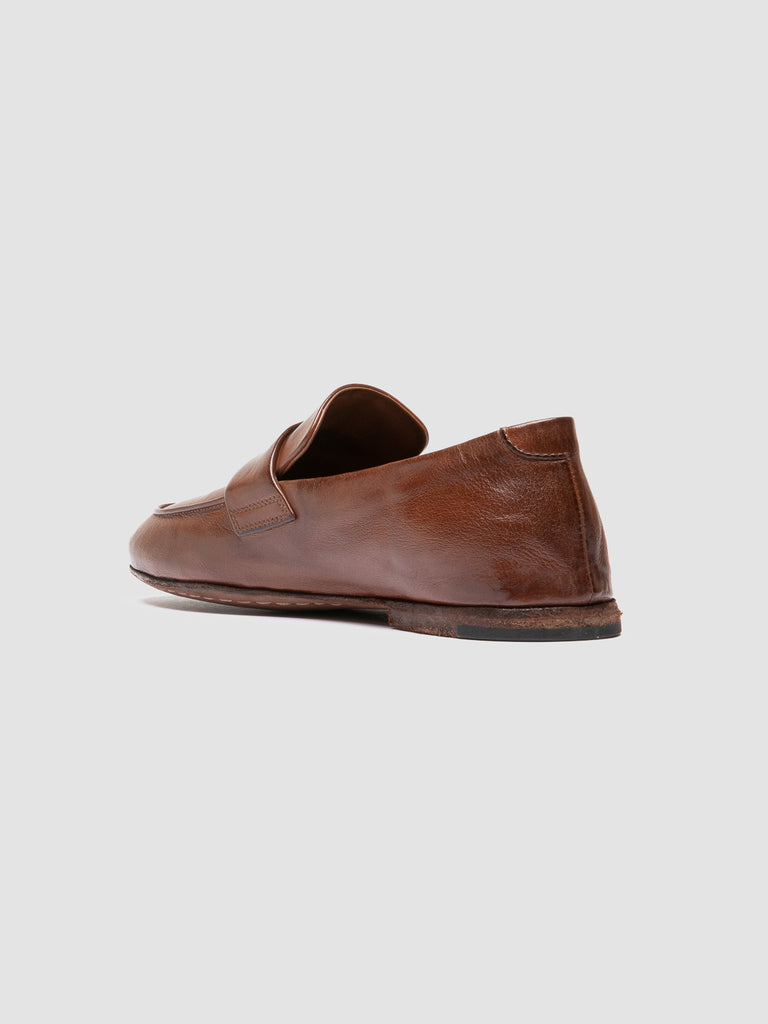 BLAIR DD 001 - Brown Leather Penny Loafers