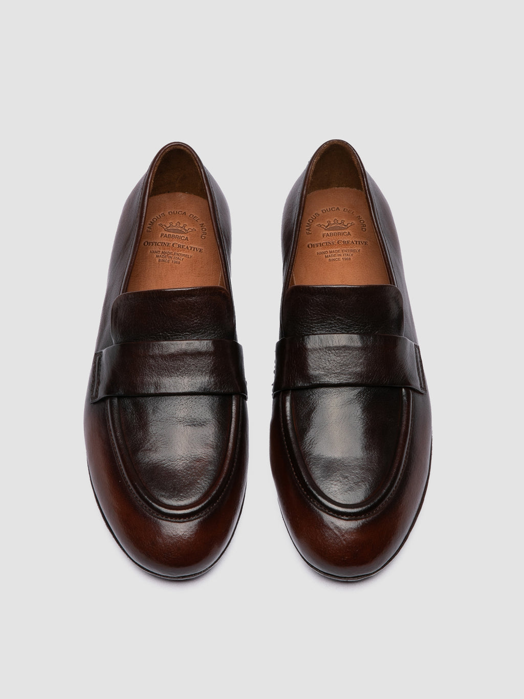 BLAIR DD 002_W - Brown Leather Penny Loafers - image 2,side view