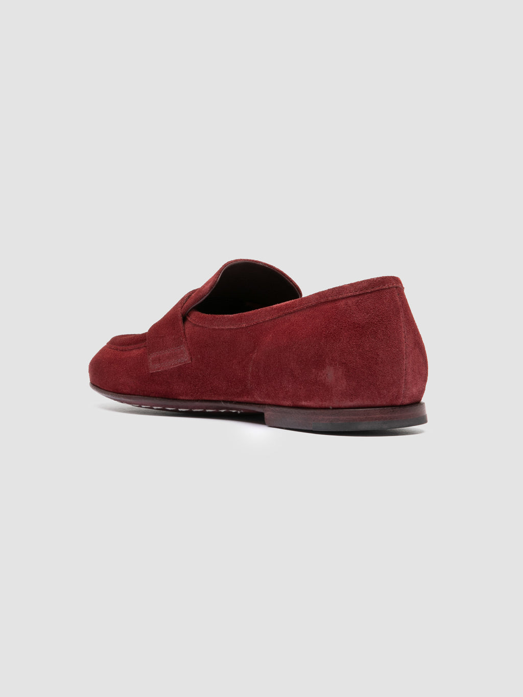 BLAIR DD 002_W - Burgundy Suede Penny Loafers - image 4,side view