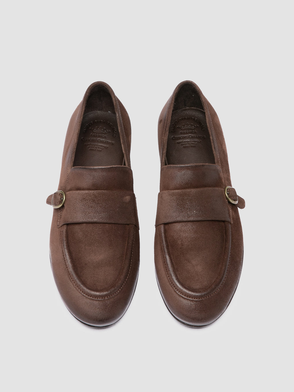 BLAIR DD 003_W - Brown Suede Penny Loafers - image 2,side view