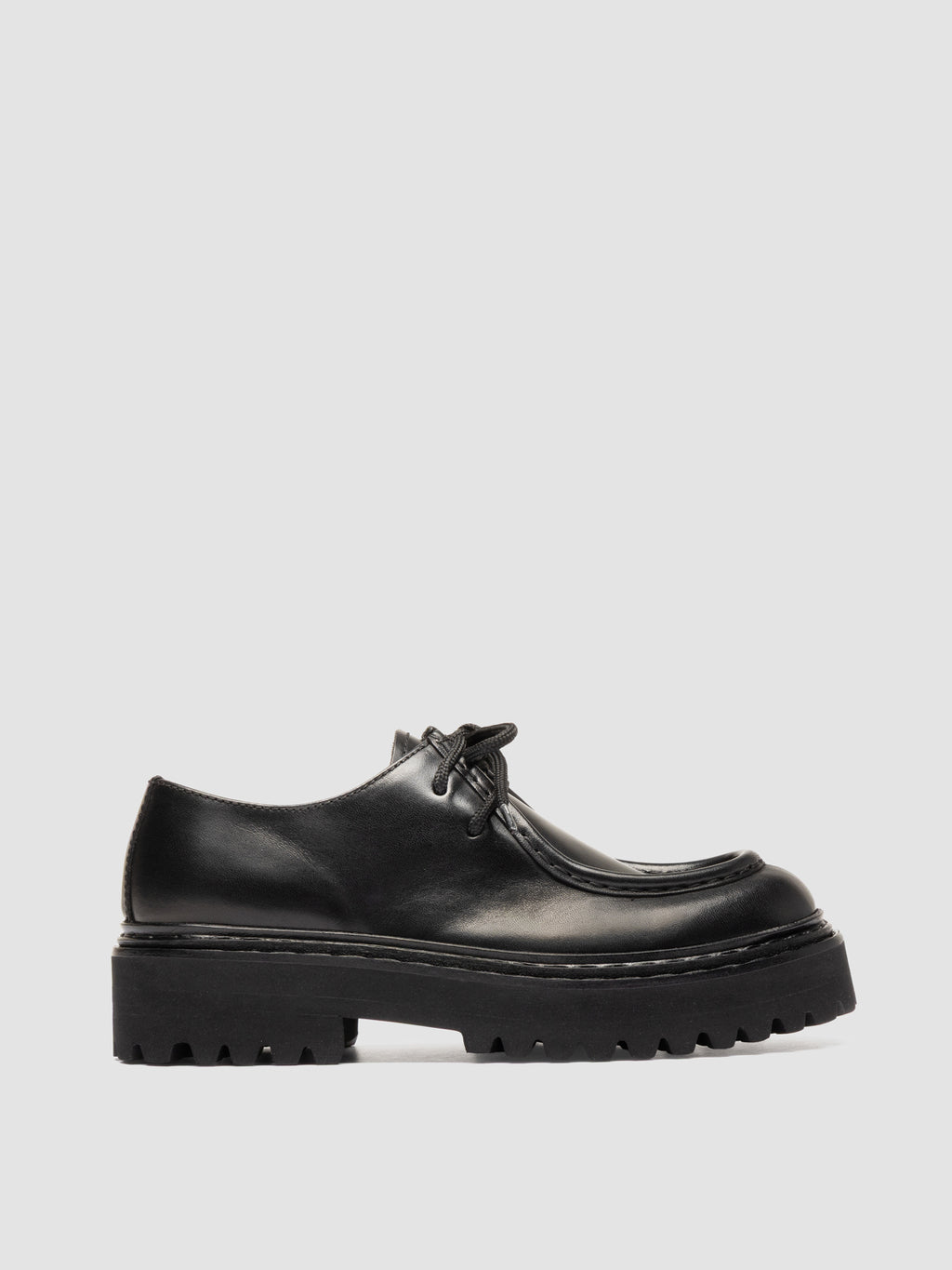 BLOSSOM 001 - Scarpe Derby in Pelle Nera - image 1,side view