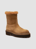 BLOSSOM 025 - Brown Suede Pull On Boots - thumb image 3,side view