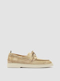 BONES 110 - Ivory Suede Boat Shoes - thumb image 1,side view