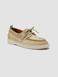 BONES 110 - Ivory Suede Boat Shoes - thumb image 3,side view