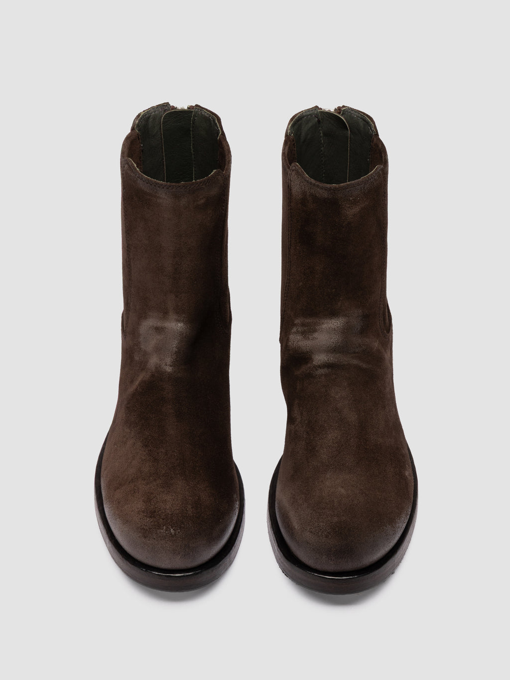 BULLA DD 304 - Stivaletti con Zip in Pelle Scamosciata Marrone - image 2,side view