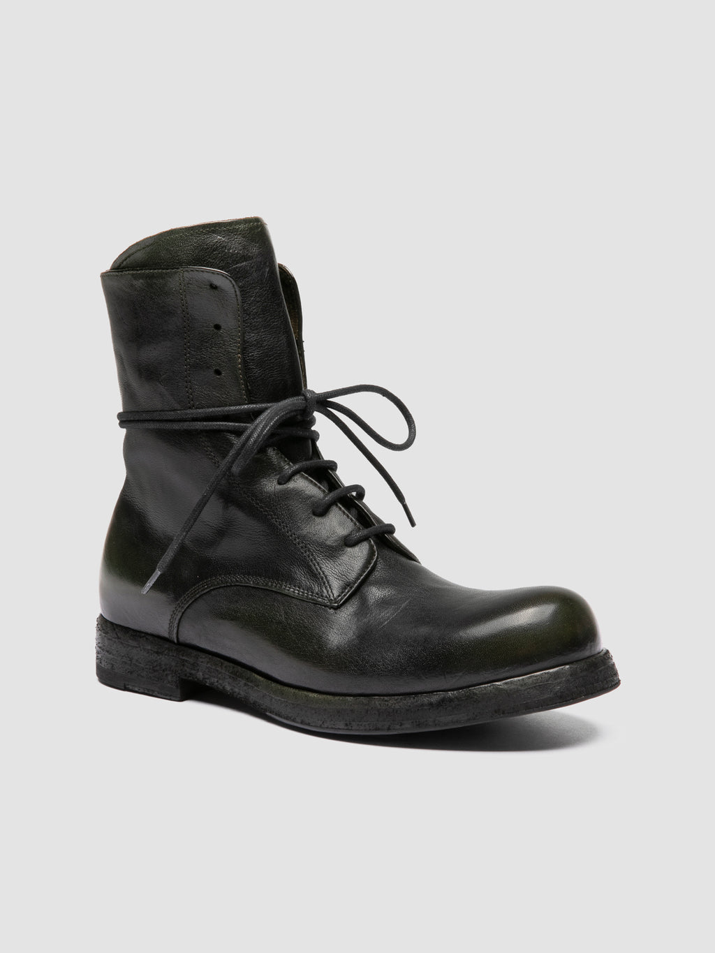 BULLA DD 314 - Black Leather Lace Up Boots - image 3,side view