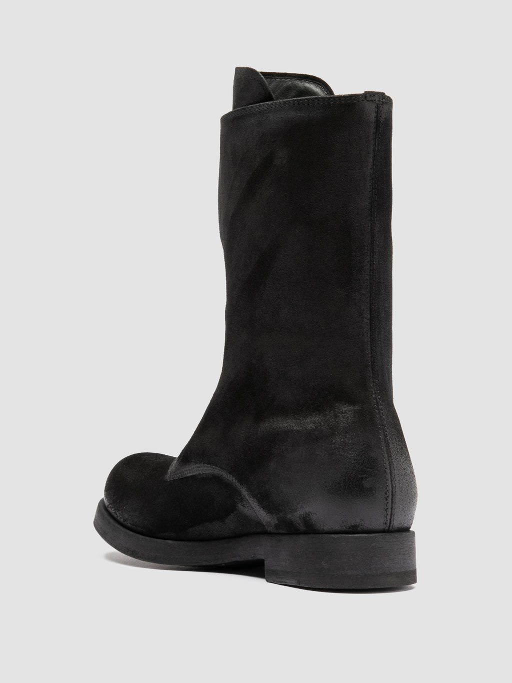 BULLA DD 315 - Stivaletti con Zip in Pelle Scamosciata Nera - image 4,side view