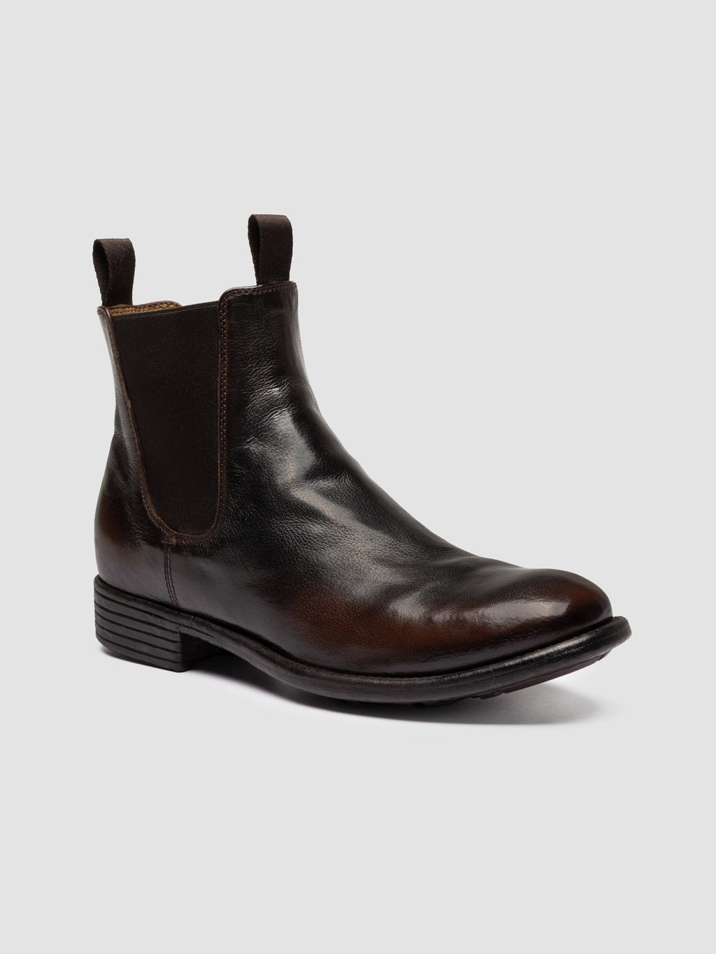 CALIXTE 004 - Stivaletti Chelsea in pelle marrone - image 3,side view
