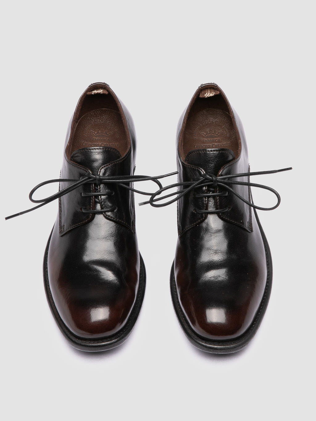 CALIXTE 068 - Black Leather Derby Shoes - image 2,side view