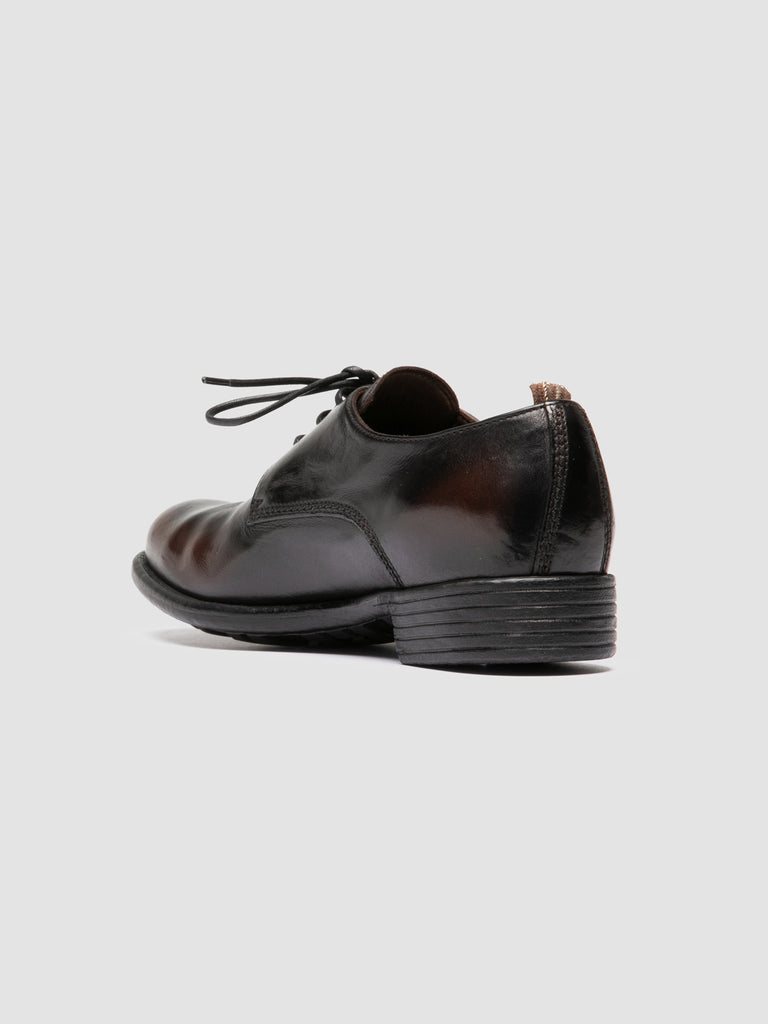 CALIXTE 068 - Black Leather Derby Shoes