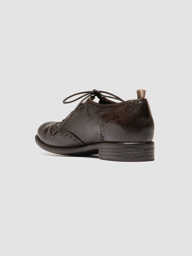 CALIXTE 079 - Brown Leather Oxford Shoes